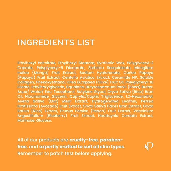 PLANTIFIQUE Korean Cleansing Balm Makeup Remover with Mango, Hyaluronic Acid, and Ceramide - Nourishing Melting Cleanser for All Skin Types, 1.41 oz / 40 g