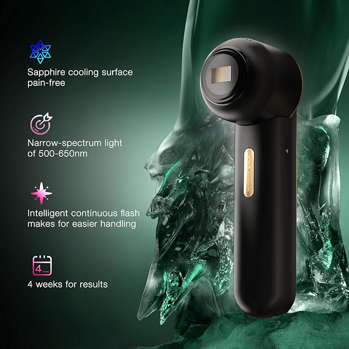 JOVS Blacken PRO Skincare Device, LED Light Therapy Beauty Device for Face, Ice-Cooling Contact, 3 Modes and Portable Skin Care Tools for Home Use