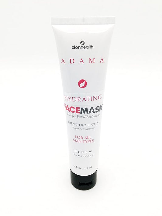 Adama Hydrating Clay Mask French Rose Zion Health 4 oz Cream