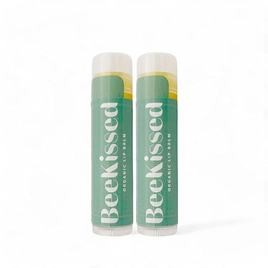 USDA Organic Lip Balm, Eucalyptus Mint with SPF 15, Beeswax, Coconut Oil, Vitamin E & Aloe Vera, 2-Pack (0.15 oz each)