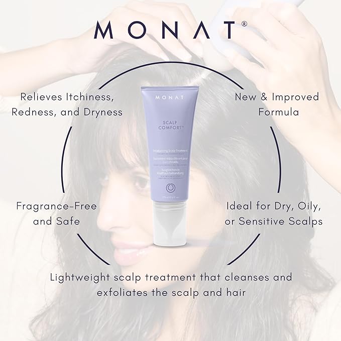 MONAT Scalp Comfort™️ Rebalancing Scalp Treatment - Cooling, Exfoliating Treatment for Dry, Oily, or Sensitive Scalp | Soothes Discomfort, Restores Balance, and Calms Damaged Scalp - 178 ml / 6 fl oz