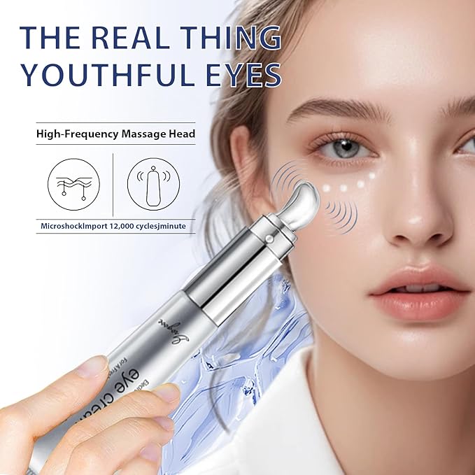 Under Eye Cream | Electric Wrinkle Eraser Massaging Eye Cream | With Multi-Peptide Firming & Retinol & Caffeine & Niacinamide | Anti-Aging for Puffiness Bags Under Eyes