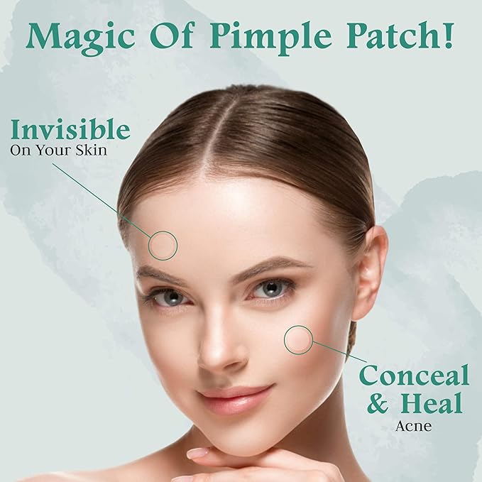 Advance Invisible Pimple Patches For Face (96 Pack) - Hydrocolloid Patch with Tea Tree Oil - Vegan Friendly Hydrocolloid Acne Patches For Face - 3 Size Pimple Patch Stickers (7,10,12mm)