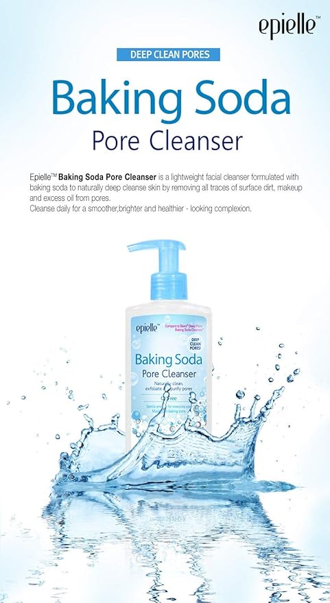 Epielle Baking Soda Pore Cleanser | Oil-Free, Gentle Daily Use | Cleanse & Exfoliate Pores for Oily & Combination Skin | 6.77 FL OZ | 1 Pack | Korean Skincare, Easter Gift