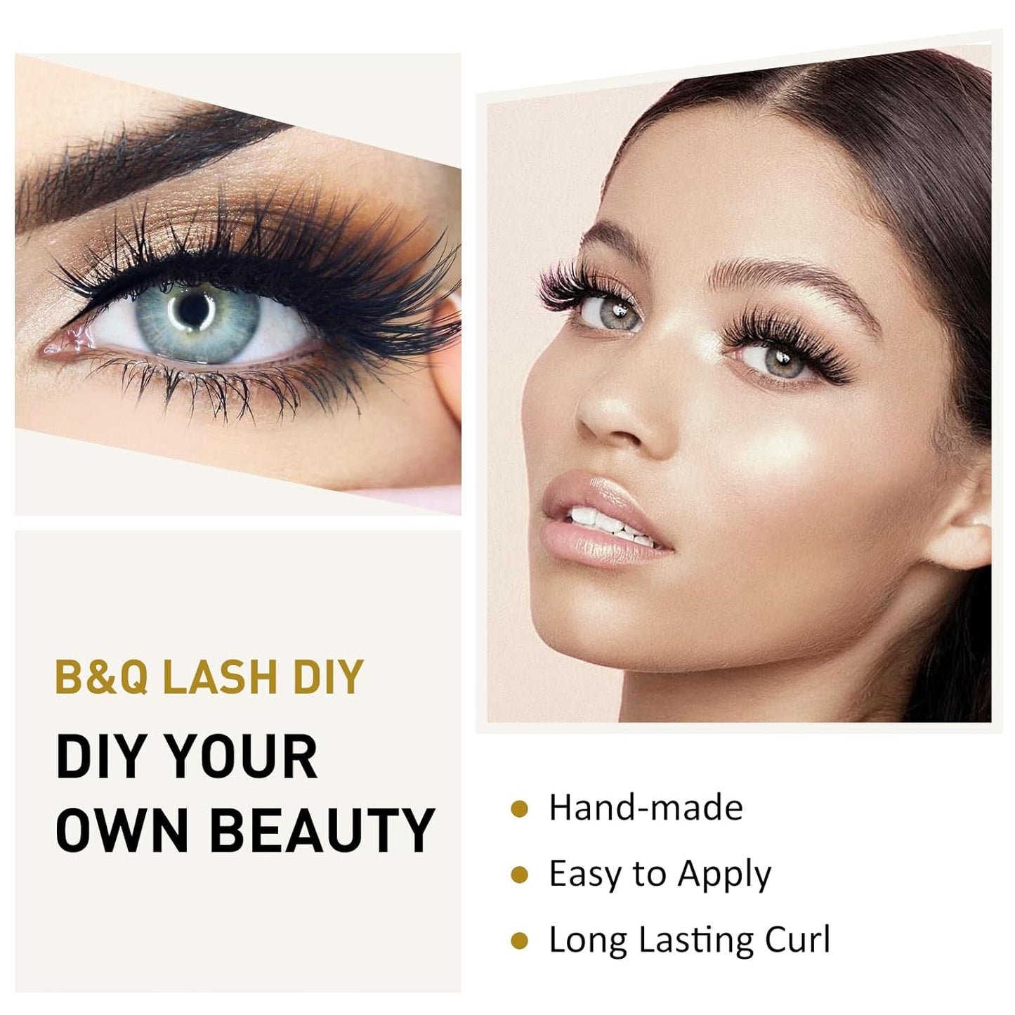 B&Q Lash Clusters Wispy B02, Eyelash Clusters 72PCS Cluster Eyelash Extensions, D Curl Lash Cluster 8-16mm Natural Individual Lashes Volume False Eyelashes Clusters with Soft Band(B02-D-8-16MIX)