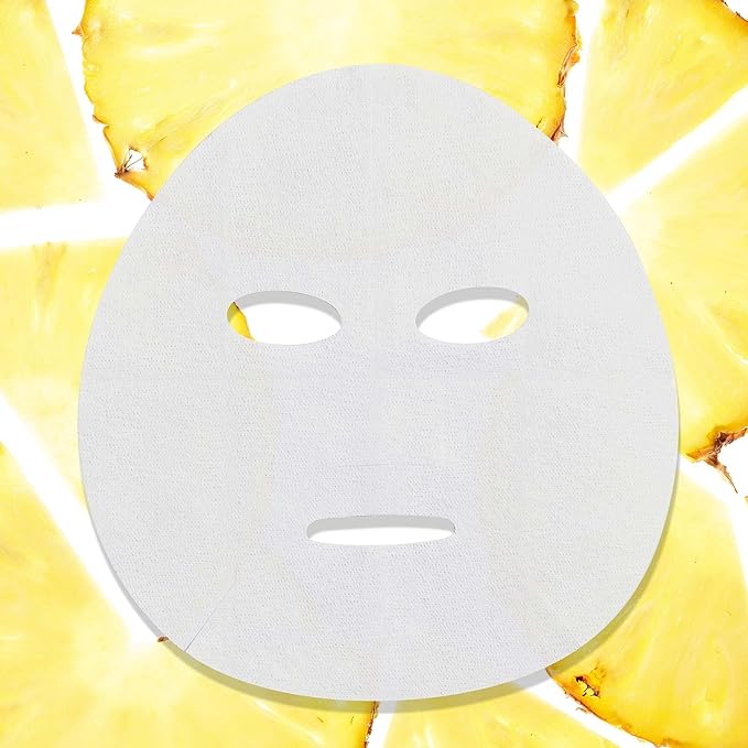 Pinea-C Brightening Serum Mask 5 Minute Sheet Mask with Vitamin C + Pineapple