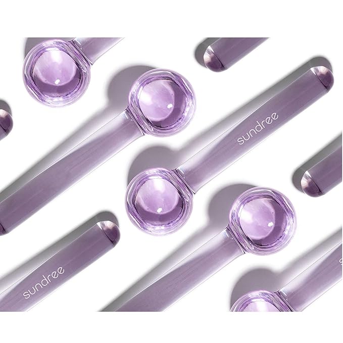 sundree Cooling Facial Ice Globes | Reduce Puffiness | Tighten Skin | Improve Circulation | Freezer Safe | Bundle (2 - Pack) (Lilac)