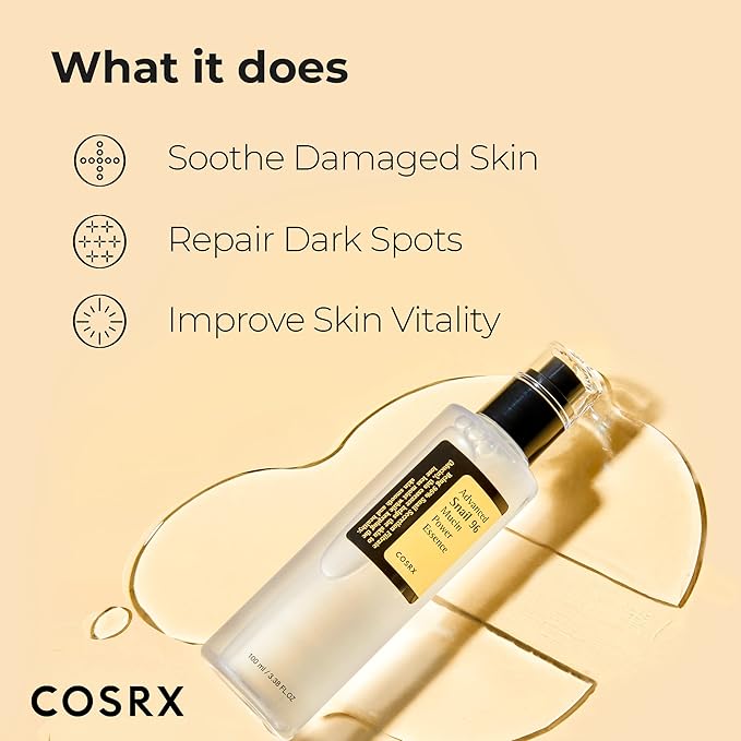 COSRX Peptide Collagen Hydrogel Eye Patch + Snail Mucin 96% Power Essence, Korean Skin Care
