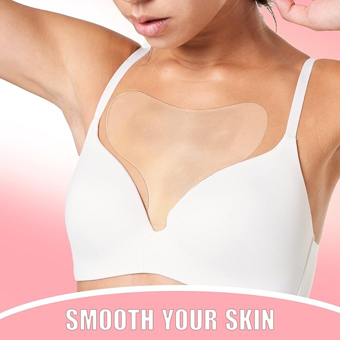 Chest Wrinkle Pads Set Of 2 Decollete Silicone Anti Wrinkle Chest Pads Reusable Anti Age Premium treatment Chest Wrinkle Patches Self Adhesive Pads For Collagen And Skin Tone Repair