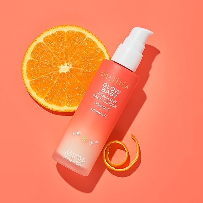 Pacifica Glow Baby Face Lotion & Eye Cream Set of 2 – Brightening Vitamin C Moisturizer + Depuffing Eye Cream with Caffeine & Hyaluronic Acid, Daily Hydration for Glowing Skin, 100% Vegan Clean Beauty