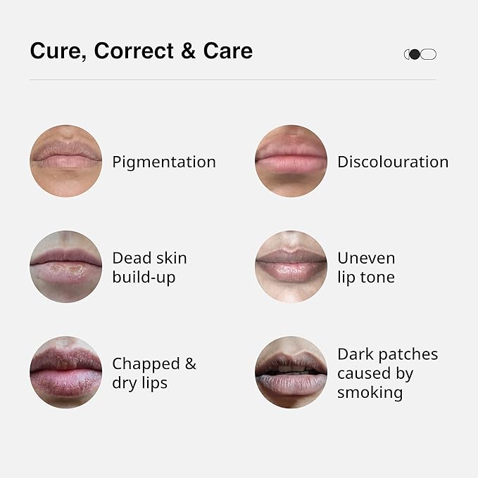 Lightening Lip Scrub for Men and Women | Exfoliate & Brighten with Walnut Shell Powder, Beetroot & Squalane | Lip Scrub for Dark Lips to Lighten Pink