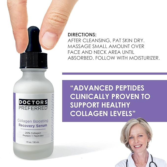 Anti Aging Collagen Boosting Recovery Serum to Improve Firmness, Elasticity, and Reduce The Appearance of Fine Lines and Wrinkles, 1 Ounce …