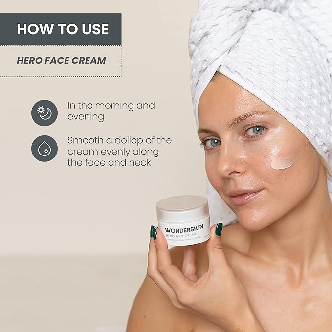 Wonderskin Purevoc Hero Face Cream, Anti Wrinkle Moisturizing Face Cream, Hydrating Moisturizer for Women & Men, Anti Aging Daily Facial Moisturizer for Dry Skin