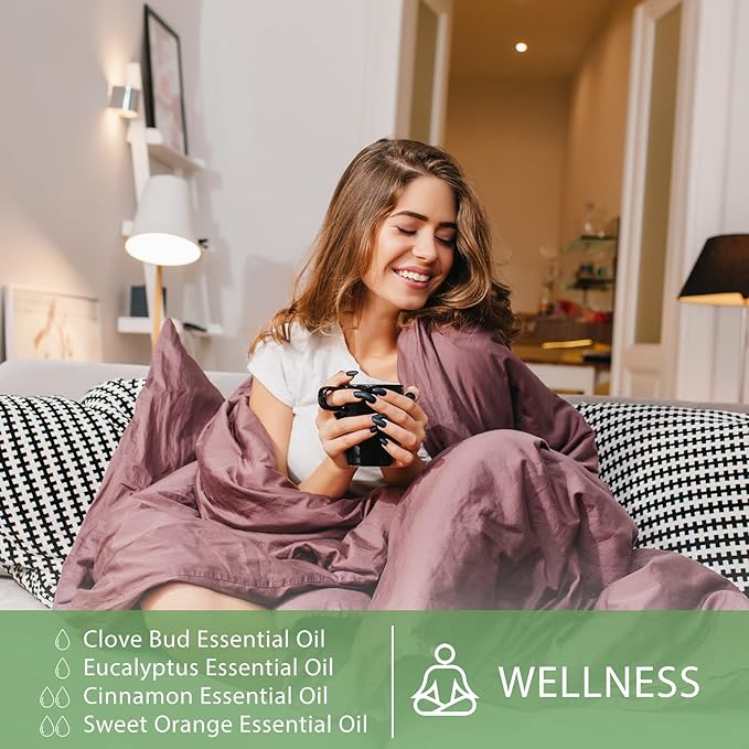 100ML Cinnamon Essential Oil, Huge 3.38fl.oz Bottle Cinnamon Oil, Aromatherapy Oils for Diffuser, Humidifier, DIY, Essential Oil Singles