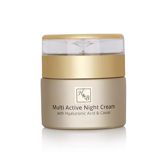 H&B Multi-Active Night Cream Anti-Aging Face Moisturizer for Women Hyaluronic Acid Caviar Extract