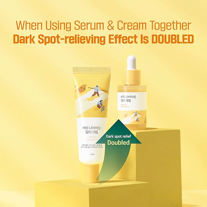 ROUND LAB Vita Niacinamide Dark Spot Serum 1.01 Fl Oz, Radiance-Boosting and Dark Spot Correcting Face Serum with Vitamin C, Improves Uneven Skin Tone, and Enhances Skin Clarity, Korean Skincare