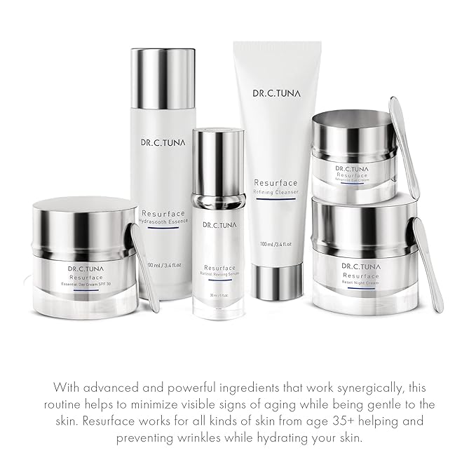 Farmasi Dr. C. Tuna Resurface Advanced Eye Cream, Natural and Organic Anti Aging, Wrinkles Eye Cream to Reduce Puffiness, Minimizes Under Eye Darkness, Brighter and Younger-Looking Eyes 0.5 oz/15 ml