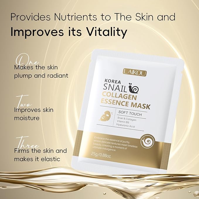 Face Mask, Korean Face Mask, Collagen Mask, Facial Mask for Glass Skin Hydrating, Moisturizing and Firming 25ml/30ml 15pcs