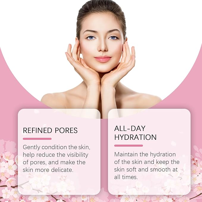 Sakura Skincare Set for Teen Girls 10-12,Skin Care Sets & Kits,33PCS Teenage Girls Gifts,Complete Pamper Face Care Sets for Women,Daily Facial Skincare Routine (One Size, Cherry Blossom-StyleD)