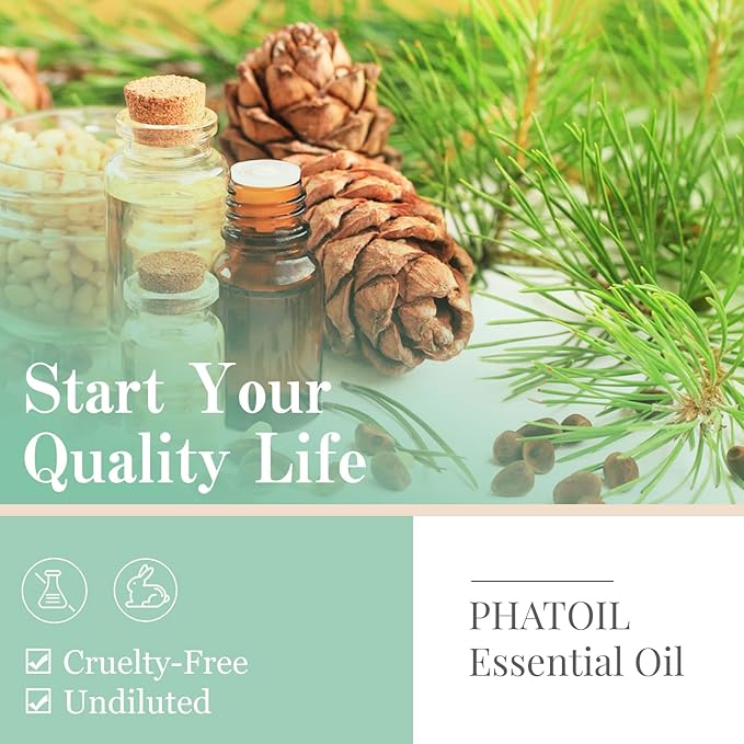 0.33FL.OZ Cedarwood Essential Oil, Pure Aromatherapy Essential Oils for Diffuser, Humidifier, Scented Oils for Soap, Candle, Bath Bombs Making (10ML)