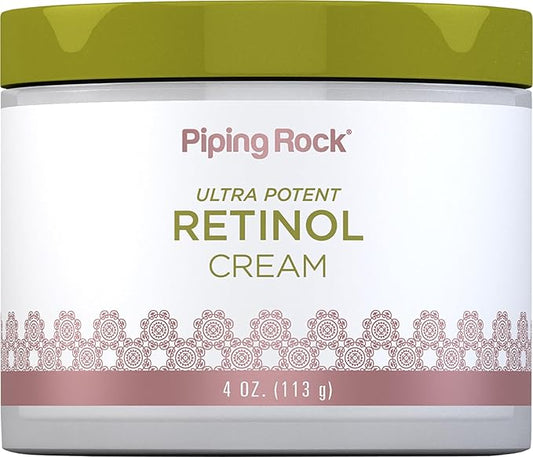 Piping Rock Retinol Cream for Face and Neck | 4 oz | Ultra Potent | Non GMO, Gluten Free