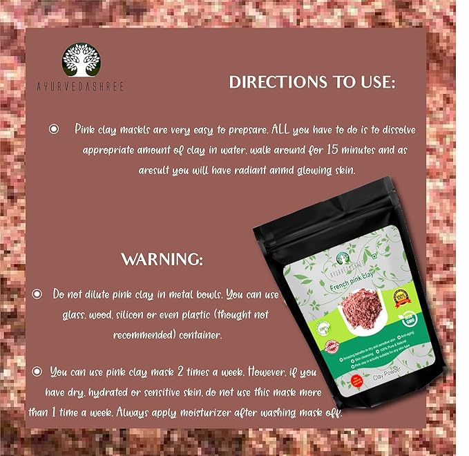 French Pink Clay Powder 100 Gm