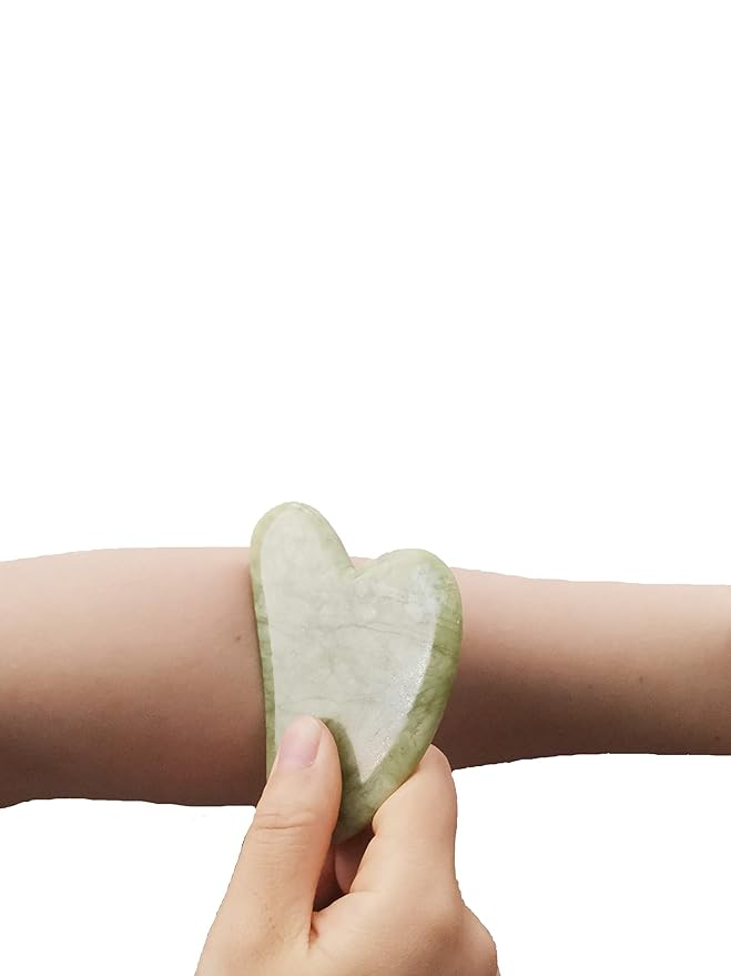 3 in 1 Ficial Face Ice Jade Roller and Gua Sha Tool, Natural Real Jade Anti-Wrinkle Face Eye Neck Massager Tool, Reduce Wrinkles, Puffiness, Migraine, Redness, Pain and Injury