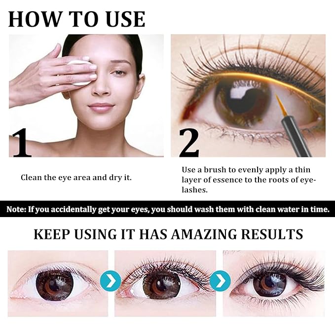 Eyelash Growth Serum For Stronger – Thicker and Longer,Moisturize,contains a Facial Roller,Serum for Natural Eyelashes,Lash Lift Kit,Mild, non-irritating,Enhancing(3ML)