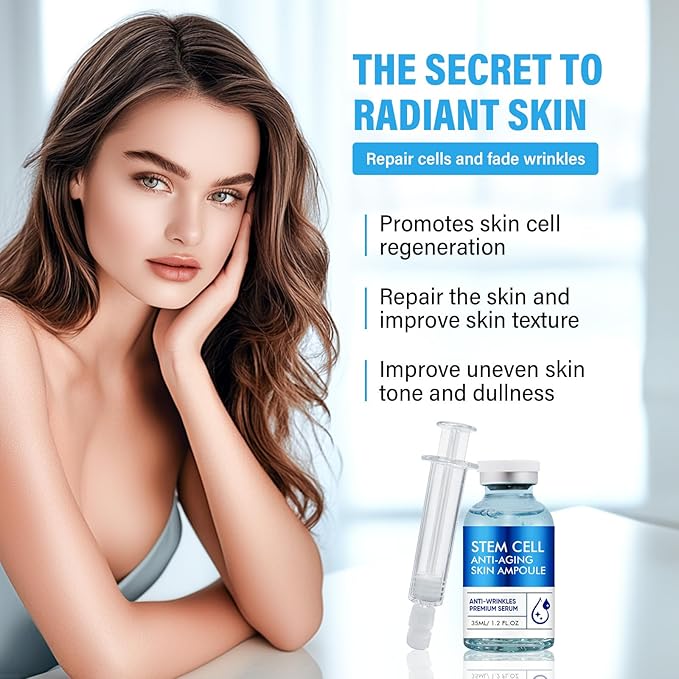 Stem Cell Anti-Aging Serum - Firm, Hydrate, and Renew Your Skin for a Youthful Glow,Strengthens and Moisturises Skin, Micro needling Serum Use with and without Micro Needling