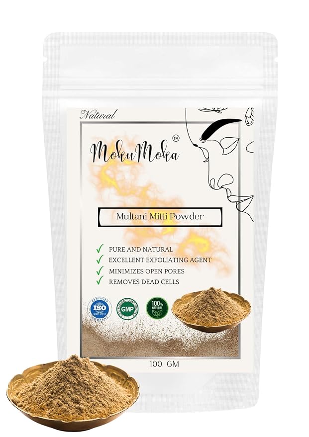 100% Natural Fuller's Earth Clay (Multani Mitti) Deep Skin Purification|Exfoliates & Purifies Skin | Eliminates Dead Skin Cells | Enhances Blood Circulation