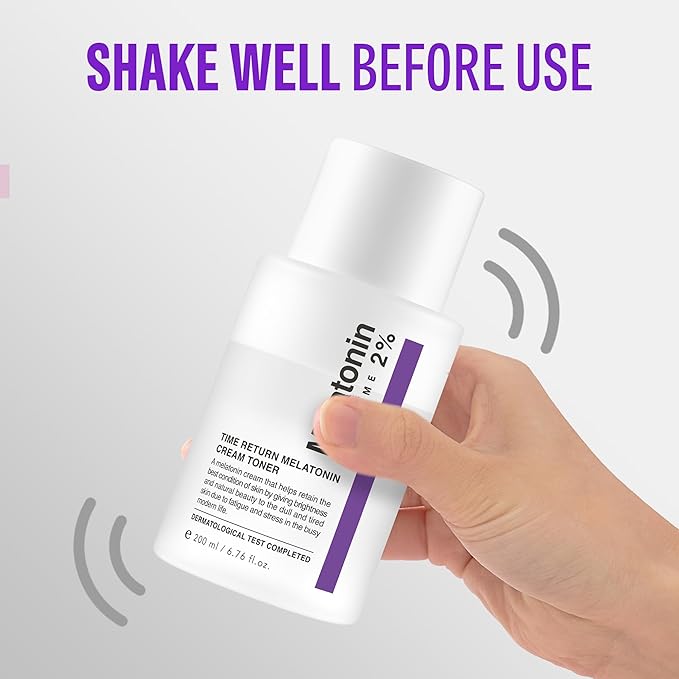 Time Return Melatonin Cream Toner | Moisturizing Facial Toner for Sensitive Skin | Clarifying & Calming Toner for Face | Hydrating Toner for Face | Toner Cream Skin Toner 6.76 fl oz