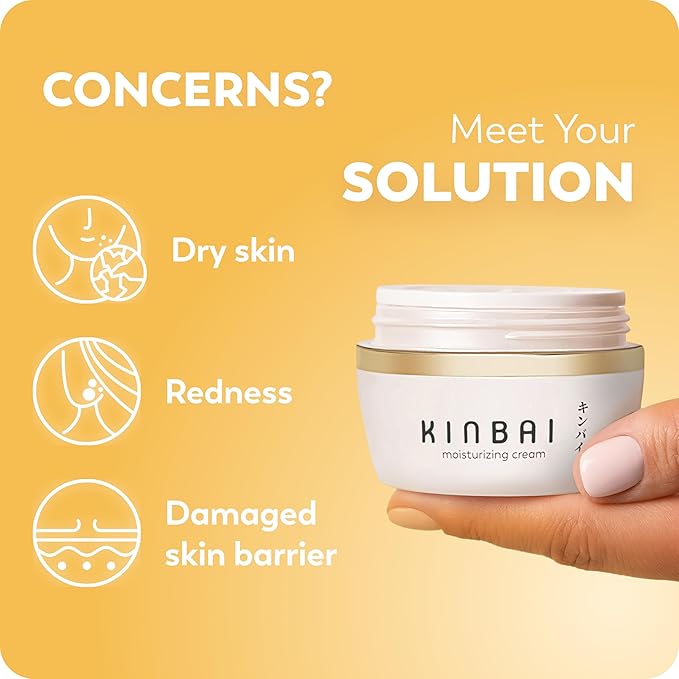 Moisturizer - Hydrating Face Cream for Dry Skin - Lightweight, Silky Texture - Collagen Boosting Peptides - Made in Japan - Wildflower Fragrance