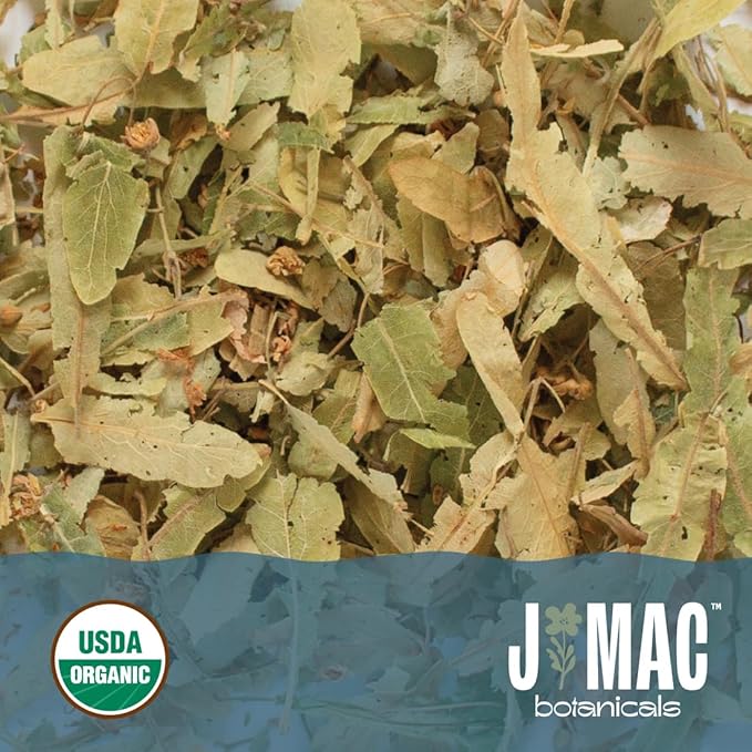 J Mac Botanicals, Organic Linden Leaf and Flower, Whole Leaves and Flowers