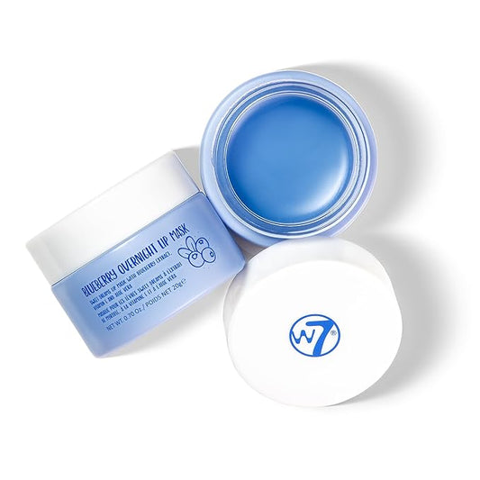 W7 Super Sweet Dreams Blueberry Lip Mask - Vitamin E, Aloe Vera and Grape Seed Oil - For Hydrated, Full Looking & Irresistible Lips - 0.67 Fl Oz