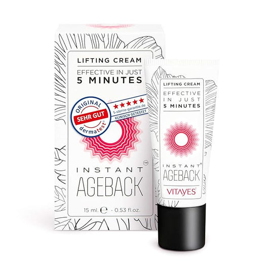 VITAYES Instant Ageback Lifting Cream, Dark Circle Bags Under Eye Remover, Anti Wrinkle and Fine Lines Face Lift Cream 0.52 Oz