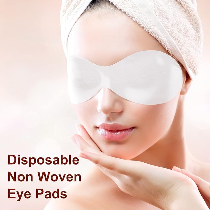 Joez Wonderful 100 Sheets Disposable Non Woven Eye Care, Cotton Paper Facial Eye Pads Spa, DIY Clear Eye Mask Paper Beauty Sheets for Skincare Spa Wrap Moisture Retention
