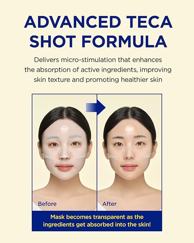 CKD Vita C Teca Blemish Shot Face Gel Mask with Vitamin C & Centella Asiatica (5ea) - Korean Hydrogel Mask for Glass Glow Skin, Dark Spot Treatment, and Blemish Treatment. Korean Skincare Routine