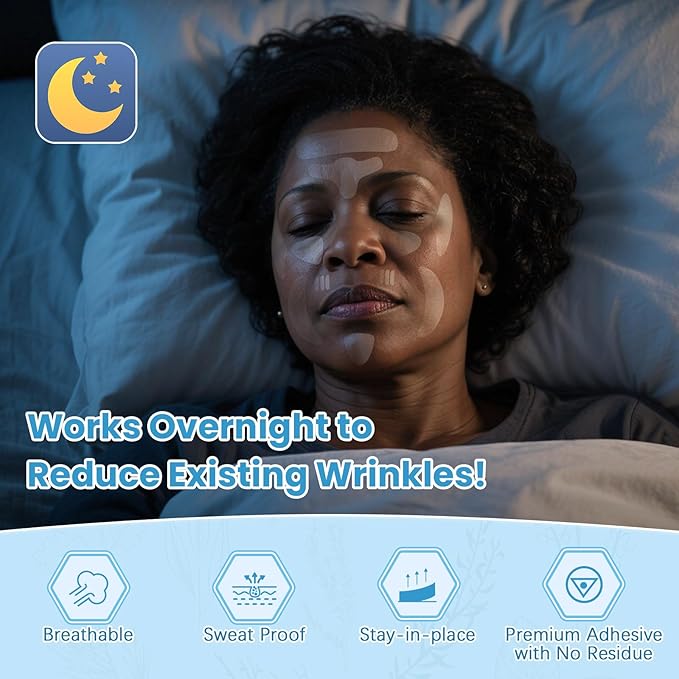 Anti-Wrinkle Patches – 208 PCS Facial Wrinkle Patches, Face Tape for Wrinkles Overnight, Forehead Wrinkle Remover to Smooth Face, Fine Lines, Mouth, Frown Lines, Eyes, Smile Lines for Women