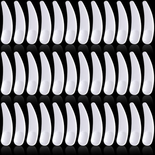 50PCS Cosmetic Spatulas, 2inch Small Makeup Spatula, Mini Plastic Skin Care Scoop, Face Mask Applicator, Facial Supplies for Estheticians Mixing and Sampling Women Girls