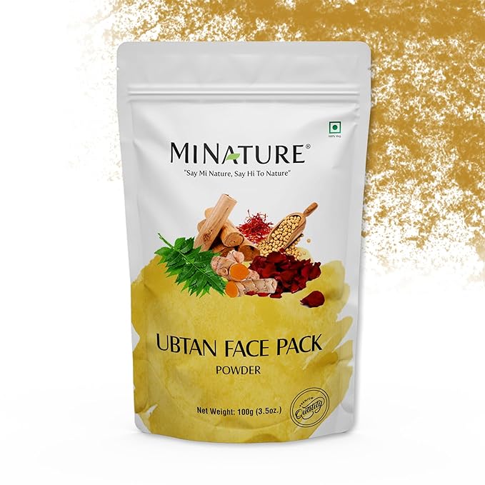 minature Ubtan Powder | Turmeric, Barley, Chickpeas, Neem, sandalwood, Mogra flower, Saffron and Rose Petal | Remove Acne | Pure & Natural Traditional skincare |1 Stop Solution |100g(4oz)