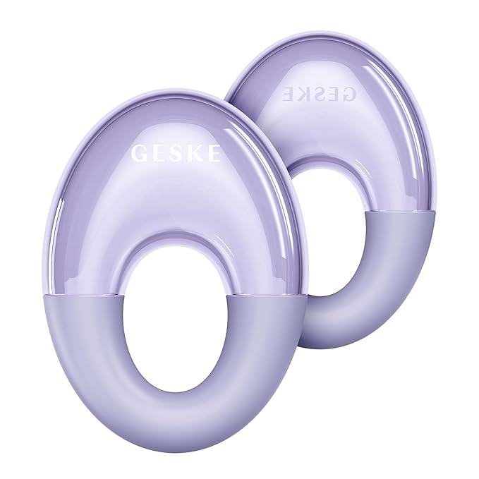 SmartAppGuided™ Cool & Warm Eye Massager | 7 in 1 | Multifunctional Massager | Eyes & Face | Battery-free Cooling & Warming | Firms, Relaxes & De-Puffs Skin | Ring-shaped Design for Easy Grip