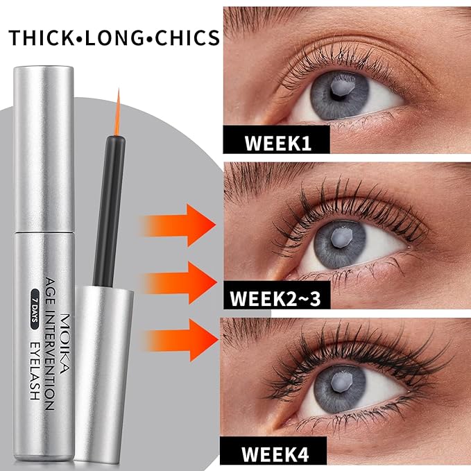 Eyelash Growth Serum for Thicker, Longer Lashes – Grow Luscious, Natural Lashes with Advanced Enhancer | Vegan & Cruelty-Free Treatment