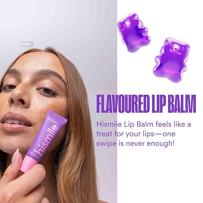 Hismile Lip Balm, Flavoured Lip Balm, Lasting Hydration, Lip Hydration, Vegan Lip Balm, Untinited Lip Balm (10g, Gummy Bear)