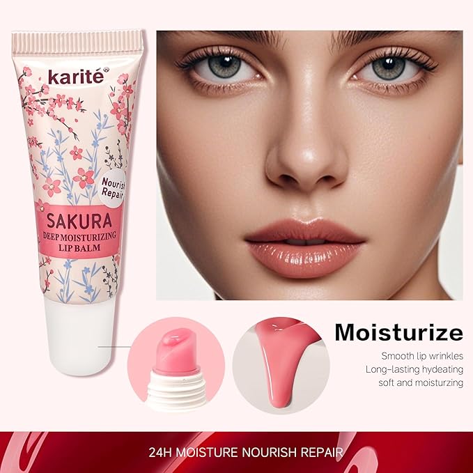 Lip Balm with Floral Fragrance - Enchanting Roses, Fragrant Lavender & Elegant Plum Blossoms - Perfect Stocking Stuffers for Women & Birthday Gifts for Women，100% natural lipstick