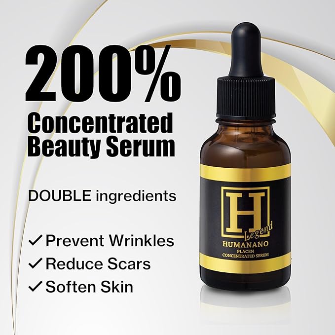 Japanese Placen Liposomal 200% Concentrated Serum, EGF, FGF, "HUMANANO", Paraben Free, Alcohol Free, Mineral Oil Free, Cruelty Free (3.38 fl oz)