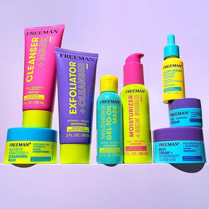 Freeman Restorative Moisturizing & Depuffing Eye Cream + Overnight Leave-On Treatment, For Dull & Tired Eyes, Brightens Undereye Skin, Infused With Magnesium & Hyaluronic Acid, 0.5 fl.oz./ 15 mL Jar