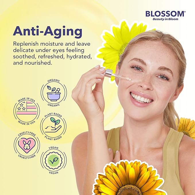 Blossom Unscented All Natural, Vegan, Cruelty Free Face Oil with Vitamin E, Infused with Real Flowers, Made in USA, 1 fl. oz., Summer Breeze