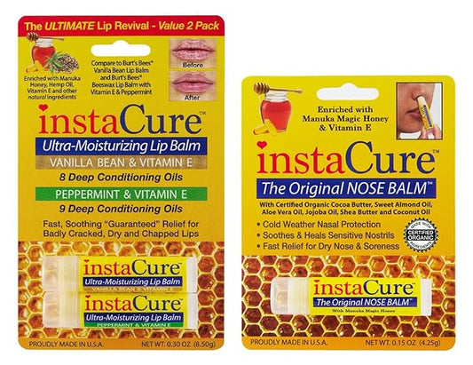 Manuka Honey Magic Lip Balm, Certified Organic Ingredients, Ultra-Moisturizing, Quickly Clears Skin Irritations, Hydration Stick for Damaged Lips