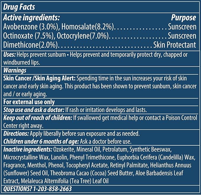 Dermatone Green Tea Lip Balm | SPF30 Lip Protection | Moisturizing with Aloe and Vitamin E | Medicated to Soothe & Replenish Chapped and Cracked Lips (Green Tea Lip Balm, 0.15oz Pack of 2)