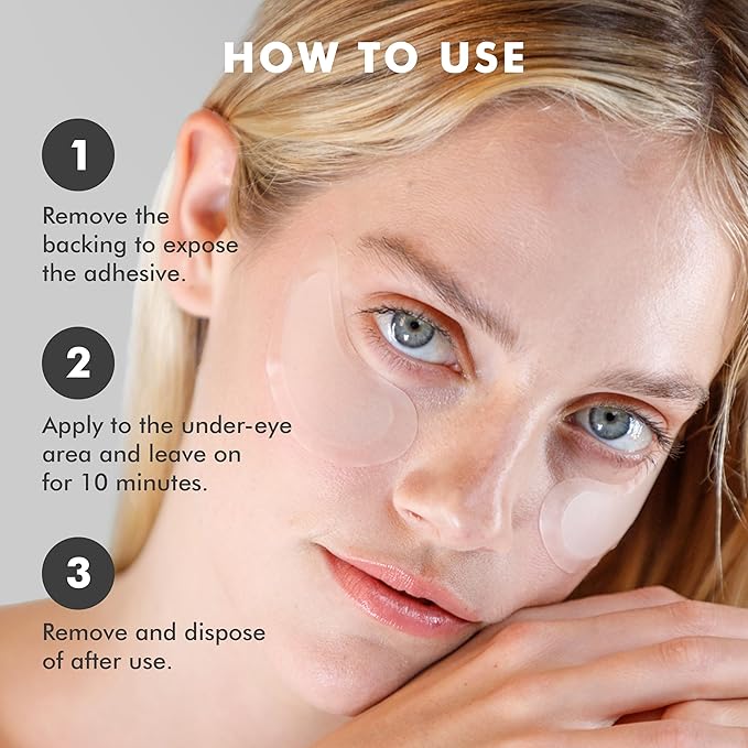 skyn ICELAND Dissolving Microneedle Under Eye Patches with 39% Hyaluronic Acid & Peptides No-Slip Eye Masks for Firming Wrinkles & Fine Lines, 5 Pairs